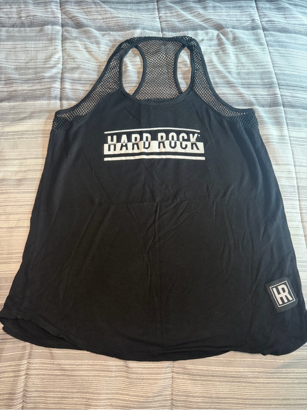 Hard Rock Women's Black Mesh Racerback Tank Top